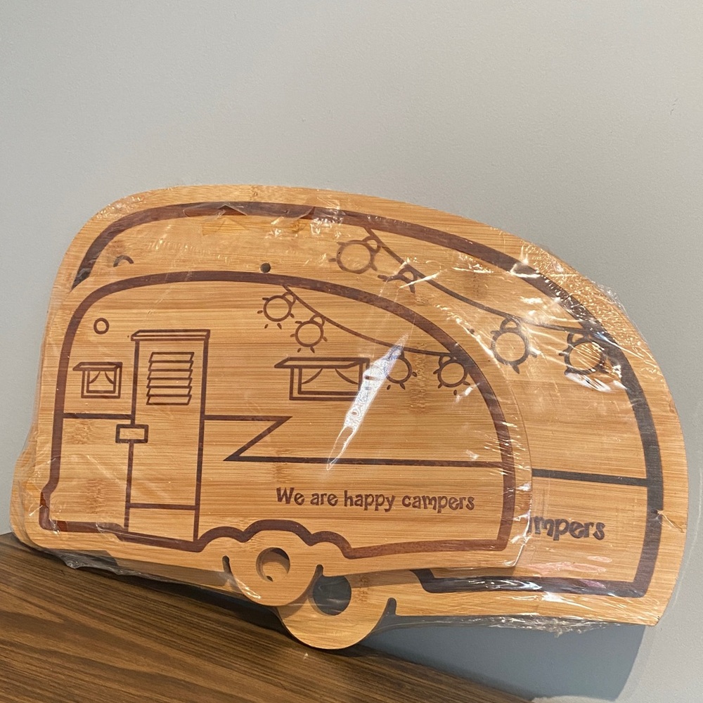 Camper Shaped Bamboo Cutting Board